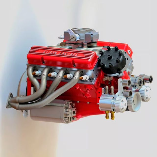 Gasoline OHV V8 Small-block Engine Model Kits